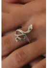Gümüş Renk Yılan Model Kadın Yüzük