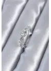 Gümüş Zirkon Taşlı Çelik Yüzük