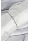 Gümüş Renk Zirkon Taşlı Yıldız Model Asansörlü Kadın Bileklik