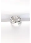 Kalın Silver Renk Ayarlanabilir Yüzük