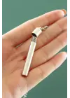 Kapsül Model Metal Gümüş Renk Kadın Kolye