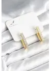 Kare Zirkon Taşlı Kadın Küpe