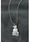 Kedi Figürü Tasarımlı Metal Kolye