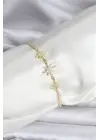 Kutup Yıldızı Model Zirkon Taşlı Gold Renk Su Yolu Kadın Bileklik