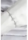 Kutup Yıldızı Model Zirkon Taşlı Gümüş Renk Su Yolu Kadın Bileklik