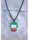 Kyle Broflovski Tasarımlı Siyah Zincirli Erkek Kolye
