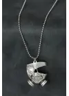 Maske Figürlü Metal Erkek Kolye