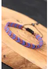 Mor Taşlı Erkek Bileklik