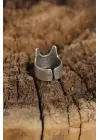 Otantik Kedi Tasarımlı Ayarlamalı Kadın Yüzük