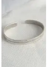 Otantik Model Gümüş Renk Motif Detay Erkek Bileklik