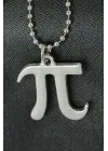 Pi Sayısı Tasarımlı Metal Erkek Kolye