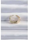  Altın Renk Kıvrımlı Ayarlanabilir Yüzük