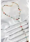 Pirinç Asorti Model Gold Renk Zirkon Taşlı Y Kolye