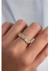  Ayarlamalı Gümüş Zirkon Taşlı XOXO Model Yüzük