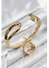 Pirinç Ayrık Model Gold Renk Bileklik Yüzük Set