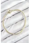 Pirinç Charm Topcuk Model Gold Renk Kadın Bileklik
