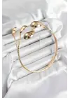 Pirinç Damla Model Gold Renk Kadın Pazu Bileklik