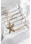 Pirinç Deniz Yıldızı Model Gold Renk Kadın Pazu Bileklik
