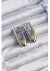  Gold Gümüşli Uzun Bombeli Küpe