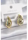  Altın Damla Model Çelik Küpe