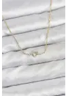 Çelik Gold Renk Düğüm Kalp Model Kadın Kolye