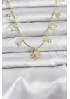 Pirinç Gold Renk Güneş Model Kadın Kolye
