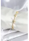 Pirinç Gold Renk Halley Yıldız Model Kadın Bileklik