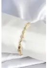 Pirinç Gold Renk Kadın Manifest Bileklik