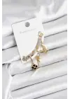 Pirinç Gold Renk Kadın Set Küpe