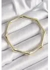 Pirinç Gold Renk Lastikli Bambu Model Kadın Bileklik