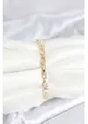 Pirinç Gold Renk Nokta Model Zirkon Taşlı Kadın Bileklik