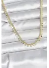 Pirinç Gold Renk Sıralı Yıldız Kadın Kolye
