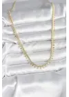 Pirinç Gold Renk Sıralı Yıldız Kadın Kolye