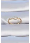  Altın Tek Taş Model Zirkon Taşlı Çelik Yüzük