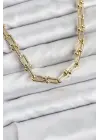 Çelik Gold Renk Tifani Model Kadın Kolye