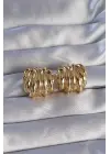  Altın Tırtıklı Bombe Model Küpe
