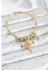 Çelik Gold Renk Uçan Balon Charmlı Kadın Bileklik
