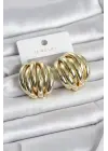 Pirinç Gold Renk Vintage Kadın Küpe