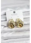 Çelik Gold Renk Vintage Kadın Küpe