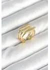 Çelik Gold Renk Vİntage Model Kadın Yüzük