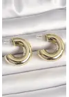 Pirinç Gold Renk Yarım Halka Model CCB Kadın Küpe