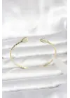 Pirinç Gold Renk Yılan Model Kelepçe Bileklik