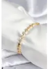 Pirinç Gold Renk Yıldız Model Kadın Bileklik