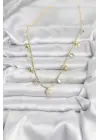 Pirinç Gold Renk Yıldız Model Kadın Kolye
