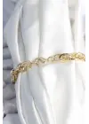 Pirinç Gold Renk Zincir Model Kadın Bileklik