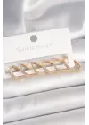 Çelik Gold Renk Zirkon Taşlı 3 Çift Halka Model Kadın Küpe