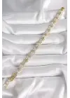 Pirinç Gold Renk Zirkon Taşlı Çiçek Model Xuping VIP Exclusive Seri Bileklik