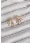  Altın Zirkon Taşlı Fiyonk Küpe