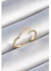  Altın Zirkon Taşlı Çelik Yüzük