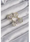  Altın Zirkon Taşlı Sedefli Küre Tasarımlı Küpe